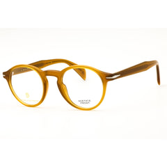 David Beckham DB 1185 040G 00 Men's Yellow Plastic Full Rim Round Eyeglasses