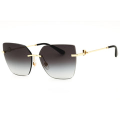 Dolce & Gabbana 0DG2321 02/8G Women's Gold Metal Rimless Rectangular Sunglasses