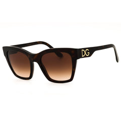 Dolce & Gabbana 0DG4384 502/13 Women's Dark Havana Full Rim Rectangular Sunglasses