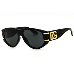 Dolce & Gabbana 0DG4499 501/87 Men's Shiny Black Acetate Full Rim Oval Sunglasses