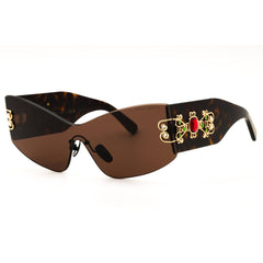 Dolce & Gabbana 0DG4526B 502/73 Women's Havana Acetate Rimless Shield Sunglasses