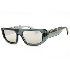 Dolce & Gabbana 0DG6203 32556G Transparent Dark Grey Rectangular Sunglasses