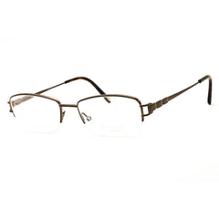 Emozioni EM 4403 WR9 Women's Brown Havana Rectangular Metal Half Rim Eyeglasses, 52mm