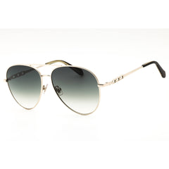 Fossil FOS 2140/G/S 03YG 9K Women's Light Gold Metal Aviator Full Rim Sunglasses, 59mm Frame