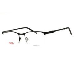 HUGO HG 1103 0003 00 Men's Matte Black Metal Half Rim Rectangular Eyeglasses 54mm