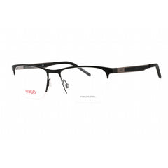 HUGO HG 1142 0RZZ 00 Men's Matte Black/Dark Ruthenium Metal Half Rim Eyeglasses 54mm