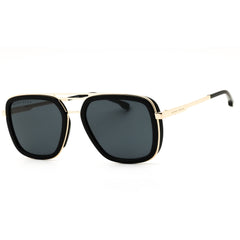Hugo Boss 1235/S 0807 IR Men's Black/Gold Acetate/Metal Rectangular Sunglasses