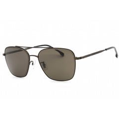 Hugo Boss 1345/F/SK 0V81 IR Men's Dark Ruthenium Black Metal Rectangular Sunglasses