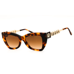 Michael Kors Women's Havana Acetate Full Rim Cat Eye Frame Sunglasses - 0MK2205 39043B