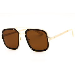 Prive Revaux JET LIFE/S AOZ70 Men's Gold/Black Metal Full Rim Rectangular Sunglasses
