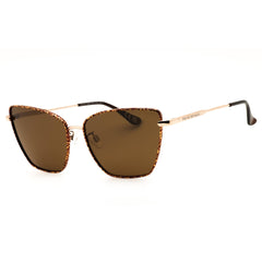 Prive Revaux PURR/S 7J8SP Women's Animal Gold/Brown Metal Full Rim Cat Eye Sunglasses