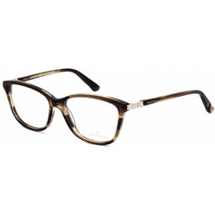 Swarovski SK5185 050 Women's Dark Brown Acetate Full Rim Rectangular Eyeglasses 54mm