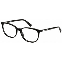 Swarovski SK5300 001 Women's Shiny Black Plastic Full Rim Rectangular Eyeglasses 54mm