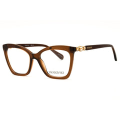 Swarovski Women's Transparent Brown Plastic Full Rim Cat Eye Eyeglasses - 0SK2053 1084