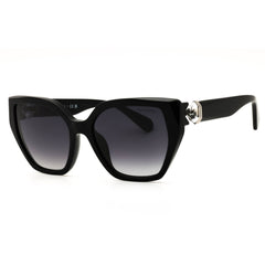 Swarovski Women's Black Acetate Full Rim Cat Eye Frame Sunglasses - 0SK6044U 10018G