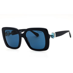 Swarovski Women's Opal Blue Acetate Full Rim Oversized Sunglasses - SK6001 100455