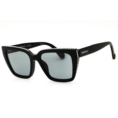 Swarovski Women's Black Acetate Full Rim Rectangular Frame Sunglasses - SK6013 1010/1