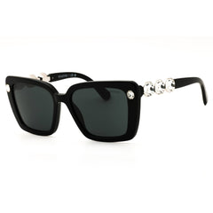 Swarovski Women's Black Acetate Full Rim Rectangular Frame Sunglasses - SK6032 100187