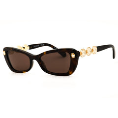 Swarovski Women's Dark Havana Acetate Full Rim Cat Eye Sunglasses - SK6033 100273