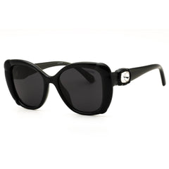 Swarovski Women's Dark Grey Acetate Full Rim Cat Eye Frame Sunglasses - SK6051U 108787