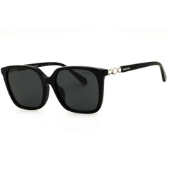 Swarovski Women's Black Acetate Full Rim Rectangular Frame Sunglasses - SK6053D 103887