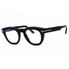 Tom Ford FT5873-B 001 Men's Shiny Black Acetate Full Rim Round Eyeglasses 49mm