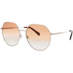 Longchamp LO154S-N 773 Rose Gold/Brick Full Rim Geometric Metal Women's Sunglasses