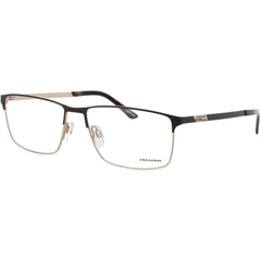 Jaguar JG33115 5100 Men's Rectangular Full Rim Metal Frame Eyeglasses in Bluish Brown