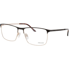 Jaguar JG33119 5100 Men's Rectangular Full Rim Metal Frame Eyeglasses in Bluish Brown
