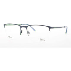 Jaguar JG33617 3100 Men's Square Shape Half Rim Metal Frame Eyeglasses in Matte Blue