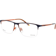 Jaguar JG33619 3100 Men's Rectangular Shape Half Rim Metal Frame Eyeglasses in Orange