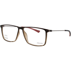 Jaguar JG36832 5100 Men's Rectangular Full Rim Plastic Frame Eyeglasses in Matte Brown