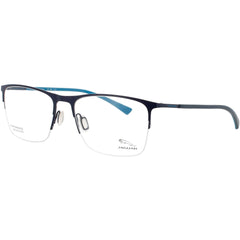 Jaguar JG33844 3100 Men's Rectangular Half Rim Metal Frame Eyeglasses in Matte Blue