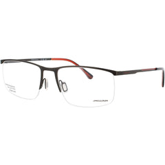Jaguar JG35600 4200 Men's Rectangular Half Rim Titanium Frame Eyeglasses in Matte Grey