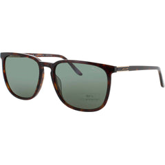 Jaguar Men's Matte Brown Acetate Full Rim Rectangular Frame Sunglasses - JG37205 8940
