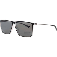 Jaguar Men's Black Plastic Full Rim Rectangular Frame Sunglasses - JG37626 6100