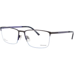 Jaguar JG33630 4200 Men's Matte Grey Metal Half Rim Rectangular Eyeglasses Frame