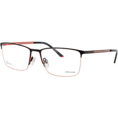Jaguar JG33630 6100 Men's Black Metal Half Rim Rectangular Shape Eyeglasses Frame