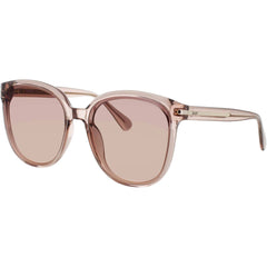 Quay Women's Doe Acetate Full Rim Oversized Frame Sunglasses - RENT FREE DOE/BRNFWN