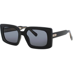 Quay Women's Black Acetate Full Rim Oversized Frame Sunglasses - TALK SHOW BLK/SMK