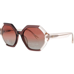 Ann Taylor Women's Dark Rose Acetate Full Rim Octagon Frame Sunglasses - ATP923 C03