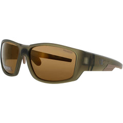 Champion Men's Translucent Olive Acetate Full Rim Wraparound Sunglasses - FINISH C03