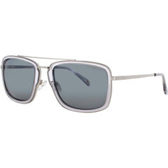 Champion Men's Crystal Grey Acetate/Metal Full Rim Navigator Sunglasses - GAMEX C03