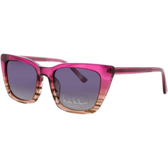 Nicole Miller Women's Fuchsia Fade Acetate Full Rim Cat Eye Sunglasses - MONACO C02