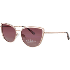 Nicole Miller Women's Pink Crystal Metal Full Rim Cat Eye Sunglasses - MONTE CARLO C02