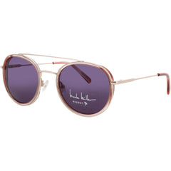 Nicole Miller Women's Rose Gold/Rose Full Rim Round Frame Sunglasses - PUNTA CANA C03