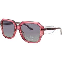 Nicole Miller Women's Pink Stripe Acetate Full Rim Geometric Sunglasses - SARDINIA C01