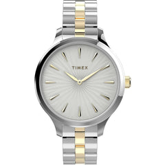 Timex TW2V06500VQ Women's Peyton 36mm White Dial Two-Tone Stainless Steel Watch