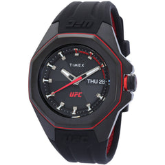 Timex TW2V57300JR UFC Pro 44mm Men's Black Dial Quartz Silicone Strap Watch