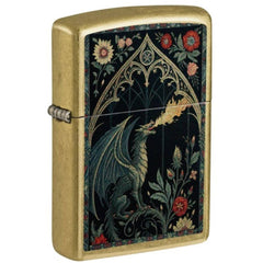 Zippo 47259 Dragon Tapestry Design Street Brass Windproof Lighter with Gift Box